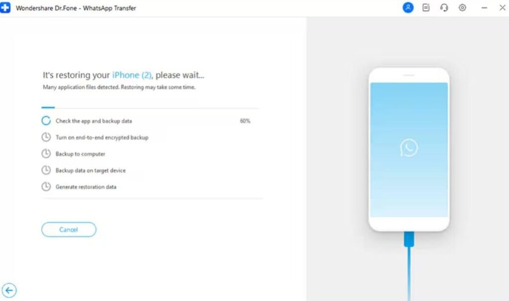 finish whatsapp data migration